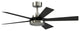 TorchAire 52" Indoor/Outdoor Fan With LED Light Kit Nickel/Black Blades