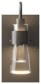 Erlenmeyer ADA Sconce, Dark Smoke Finish, Clear Glass