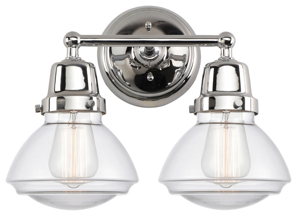 Innovations 623-2W-PC-G322 2-Light Bath Vanity Light, Polished Chrome