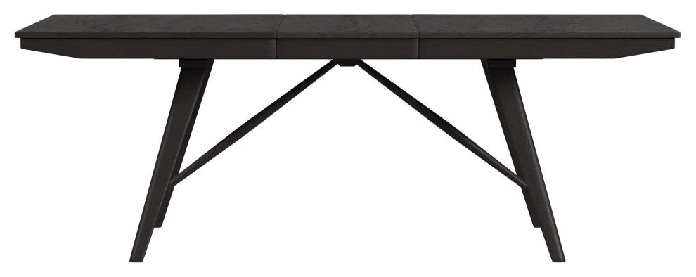 Bayside 40" Wide Solid Ash Trestle Dining Table, Black