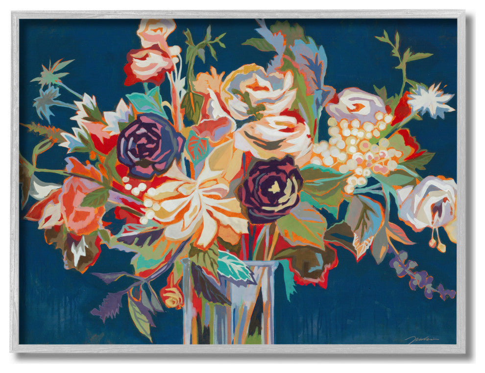 Stupell Industries Abstract Bright Flower Vase, 11 x 14
