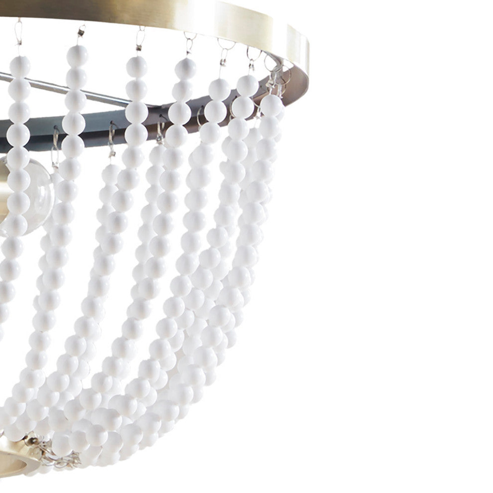 Hampton Hill Melrose Beads Detailing Brass Finish Chandelier