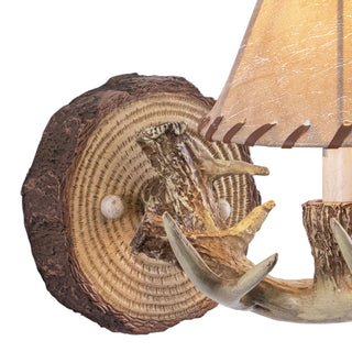 Lodge 1-Light Antler Wall Light Noachian Stone