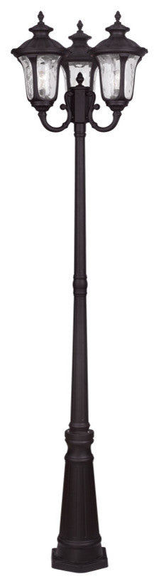 Oxford Outdoor 3-Headed Post Light, Bronze