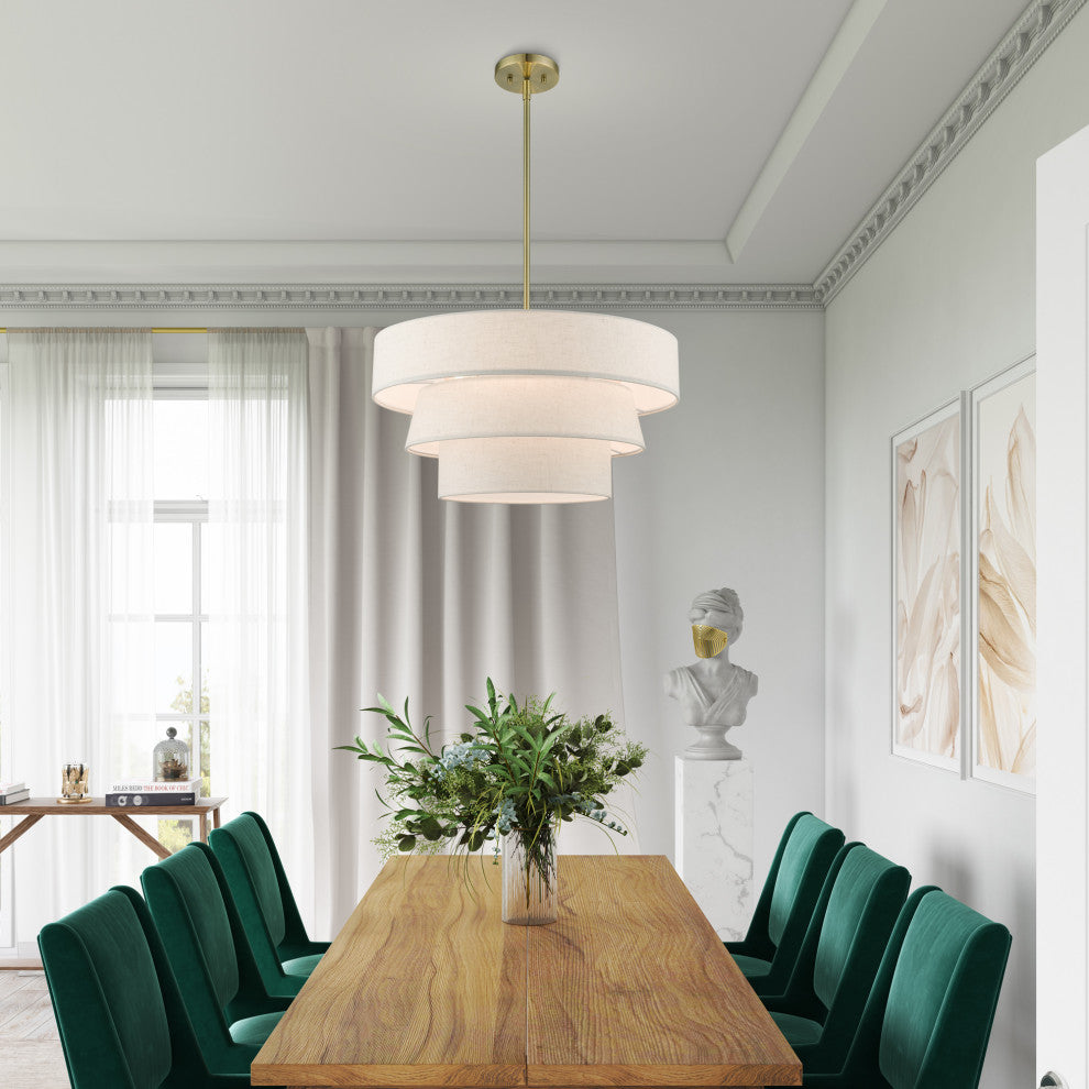 Chandler 4-Light Antique Brass Pendant Chandelier