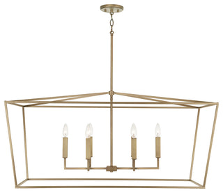 Capital Lighting 837661 Thea 6 Light 42"W Taper Candle Chandelier - Aged Brass