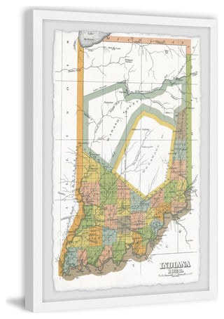 "Colored Indiana" Framed Painting Print, 24x36