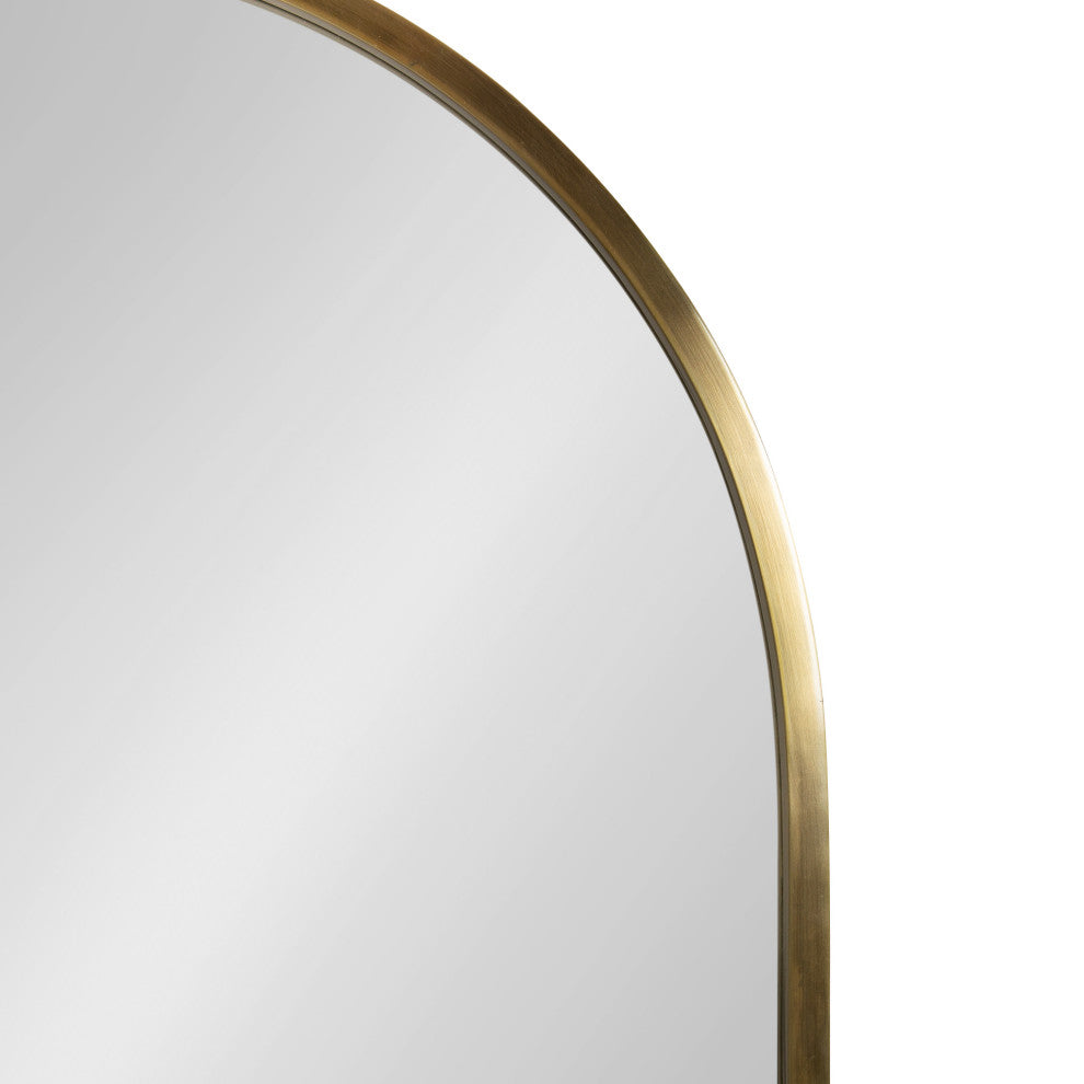 Rowla Arch Wall Mirror, Gold, 24"x32"