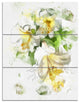 Bunch of Small Flowers Watercolor, Floral Canvas Artwork, 28x36, 3 Panels