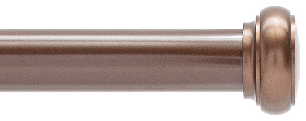 KenneyÂ® Weaver 1" Premium Decorative Window Curtain Rod, Chocolate, 28-48