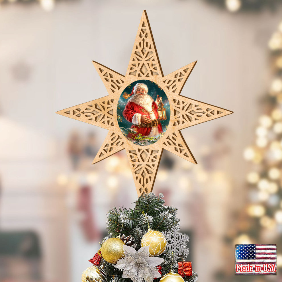 Enchanted Santa Handcrafted Tree Topper by D. Gelsinger