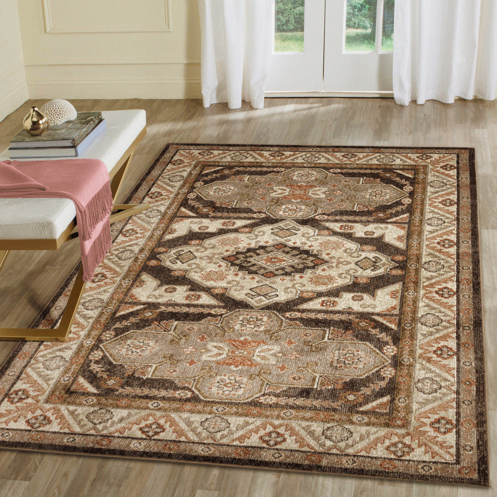 Ariana Floral Medallion Indoor Rug Earth 6'6"x9'4"