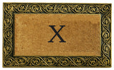Prestige Gold Monogram Doormat 18"x30", Letter X