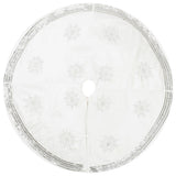 Vickerman 60" Banded Snowflake Tree Skirt, Qtx17011