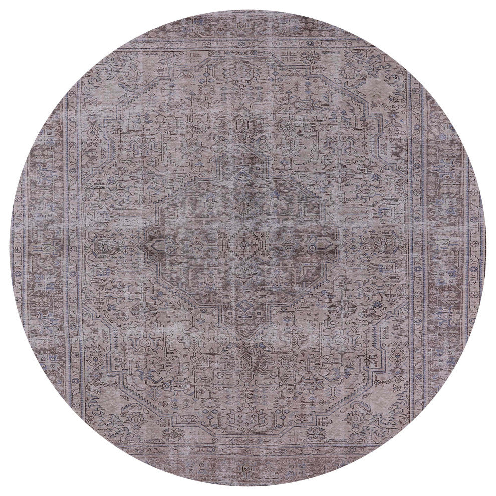 Ahgly Company Indoor Round Mid-Century Modern Area Rugs, 8' Round
