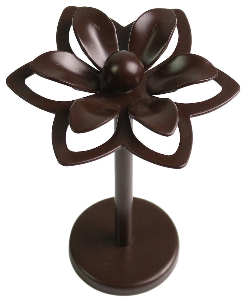 Crocus Medallion Drapery Holdback, Bronze