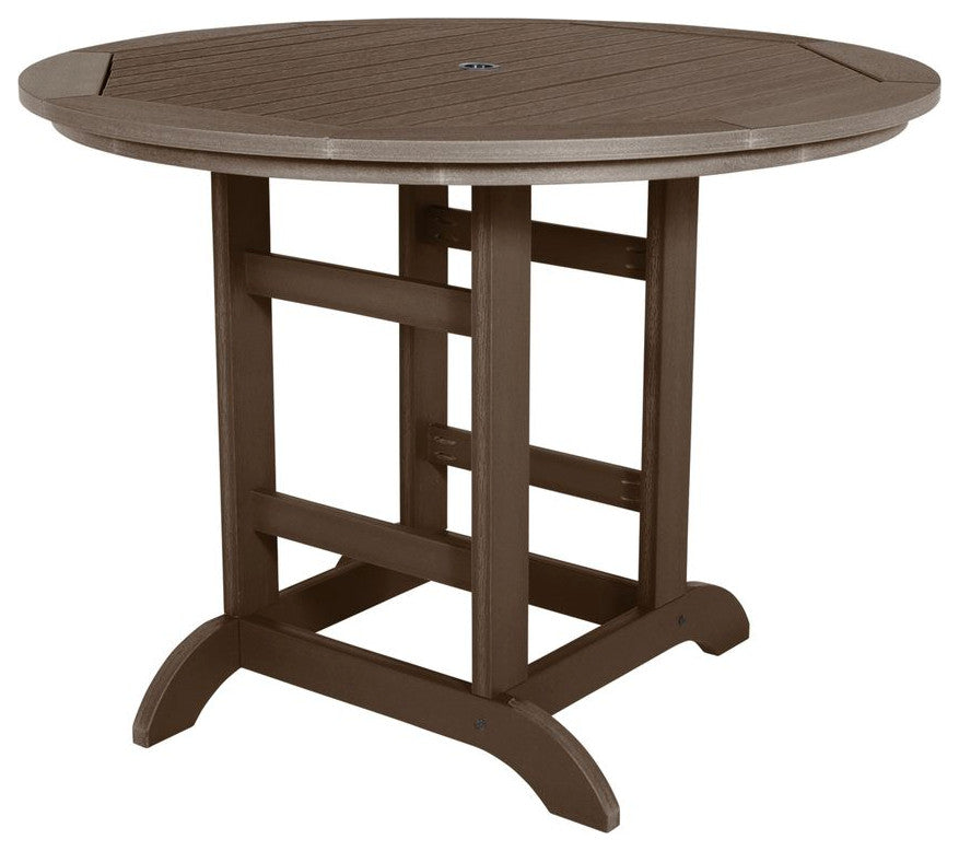 Round Counter-Height Dining Table, 48'', Weathered Acorn