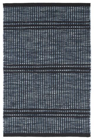Dash & Albert Malta Navy Handwoven Wool Rug, Blue, 6' x 9'