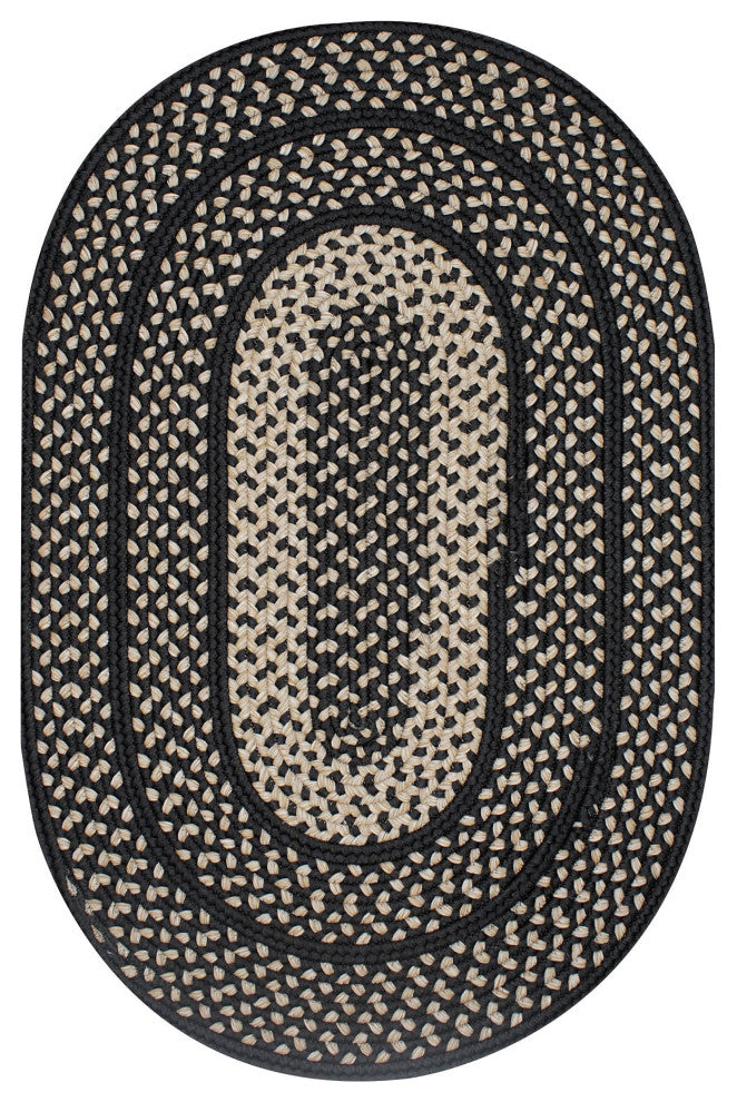 Homespice Decor - 20 x 30" Oval Iron Ridge Ultra Durable Braided Rug