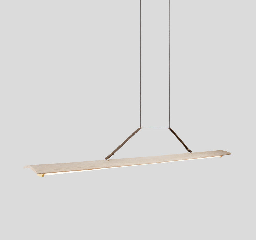 Penna 64 LED Pendant, White Washed Oak, 227v