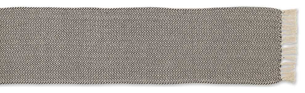 Black Chevron Handloom Table Runner 15x72