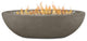 Real Flame Riverside Large Oval LP Metal Fire Bowl in Glacier Gray