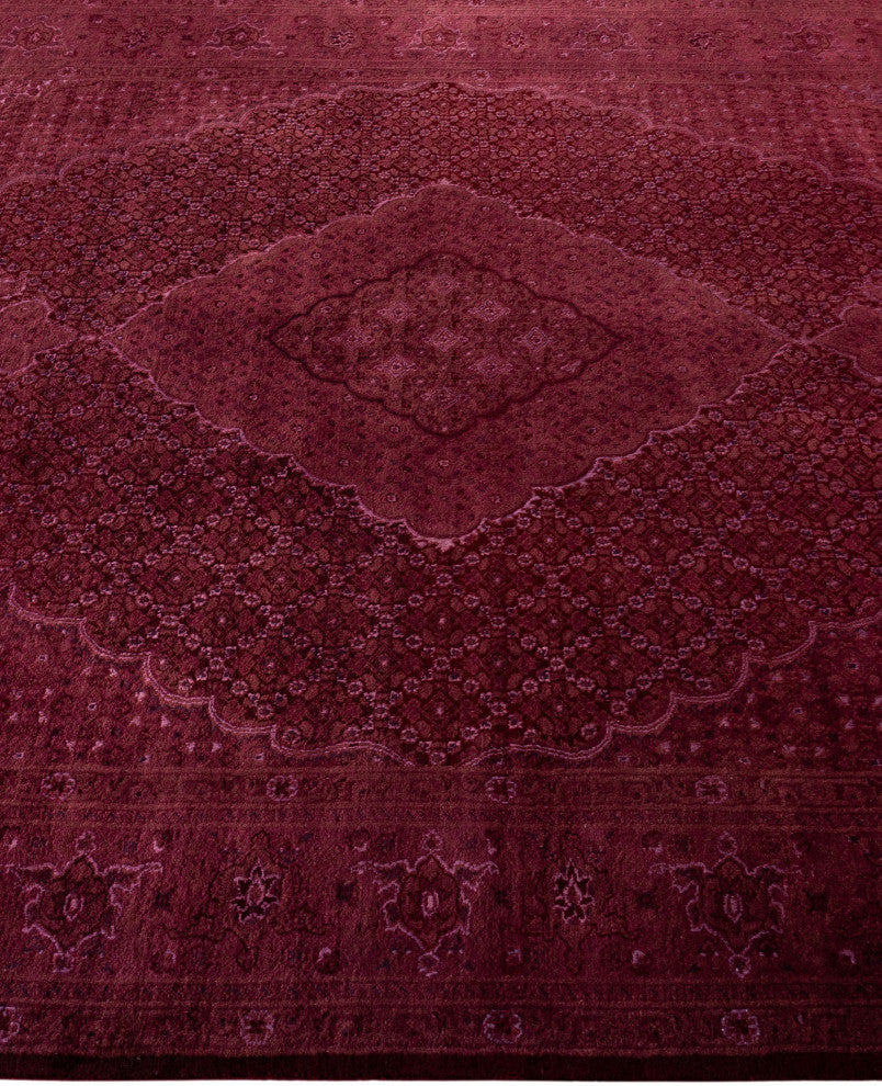 Overdyed One-of-a-Kind Hand-Knotted Area Rug Pink, 6' 1" x 9' 4"