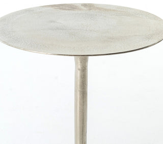 Tulip Side Table-Raw Nickel