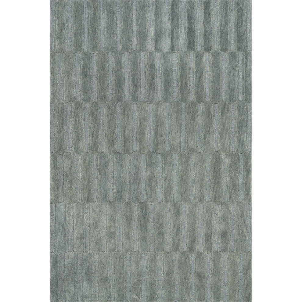 Starke Checked Wool Area Rug, Hunter Green 8'x10'