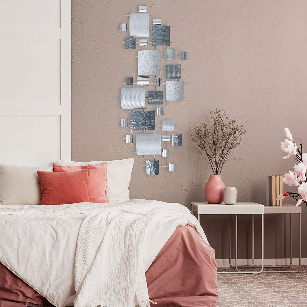 Modernist Floating Squares Wall Decor, 59.75 Inches