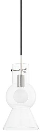 Mirabel 1 Light Pendant, Polished Nickle