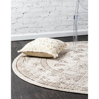 Rug Unique Loom La Jolla Ivory Round 6' 0 x 6' 0