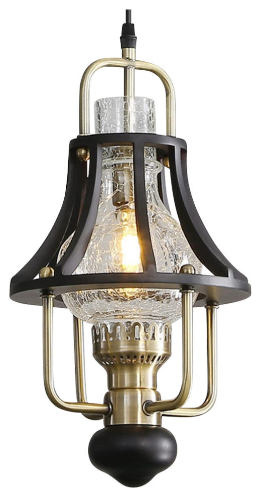 Farmhouse Glass Pendant Light Vintage Industrial Hanging Light Fixtures