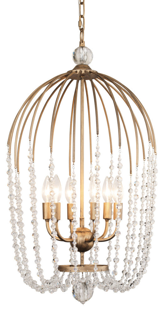 Varaluz-343F06HG-Six Light Pendant Havana Gold