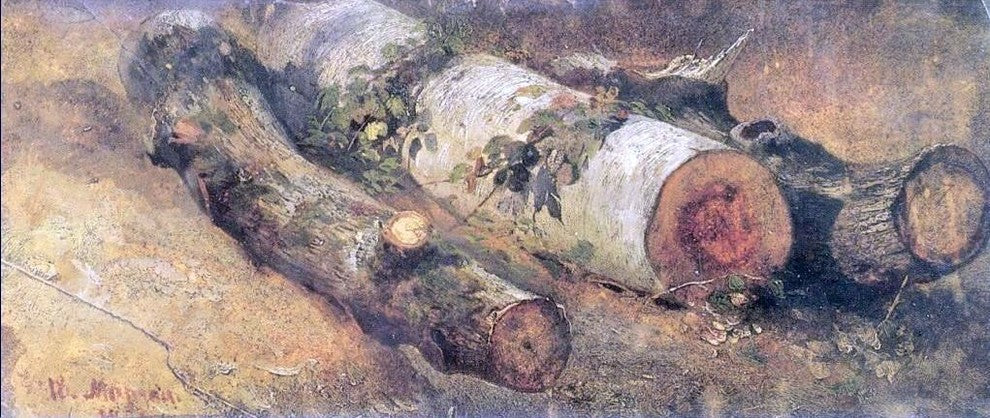 Ivan Ivanovich Shishkin Felled Birchs Wall Decal