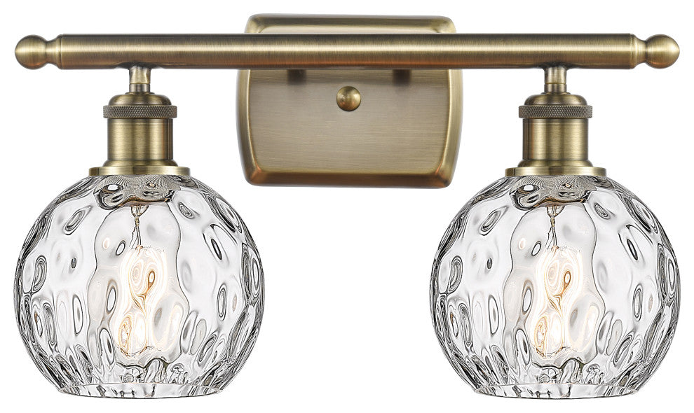 Innovations 516-2W-AB-G1215-6-LED 2 Light Bath Vanity Light, Antique Brass