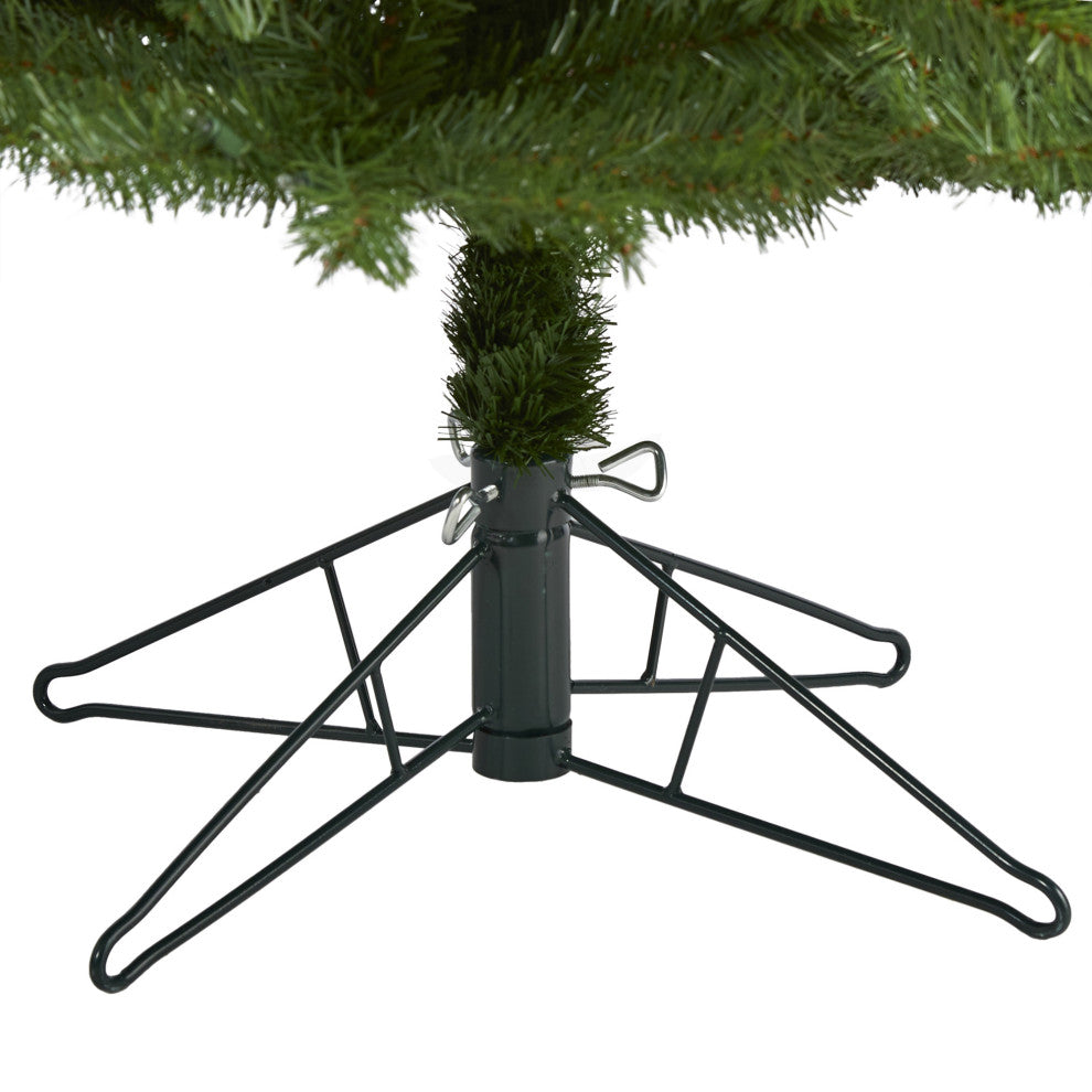 7' Springfield Faux Xmas Tree W/ 400 Warm Clear Lights and 916 Bendable Branches