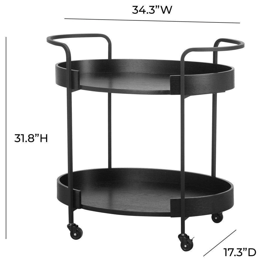 Cyril Black Bar Cart