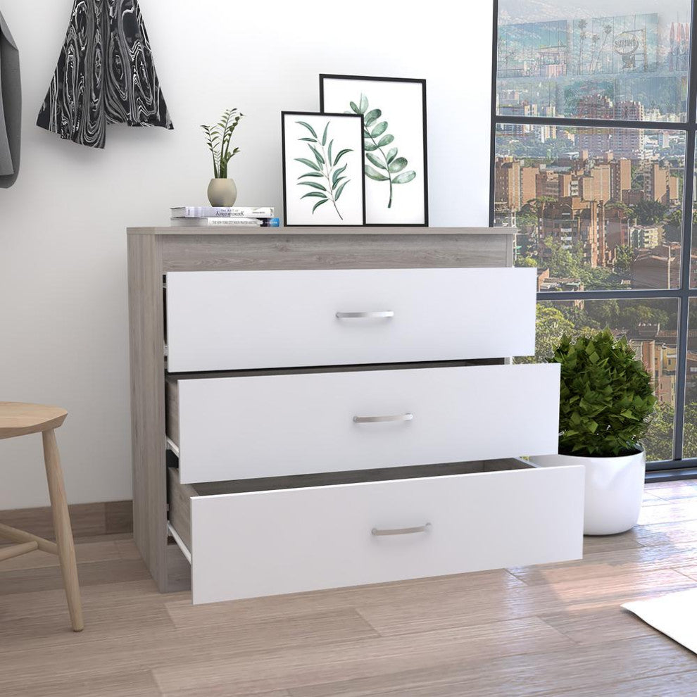 DEPOT E-SHOP Zurich Three Drawers Dresser