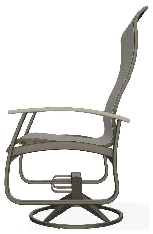 Belle Isle Sling Outdoor Swivel Rocker, Burke/Storm