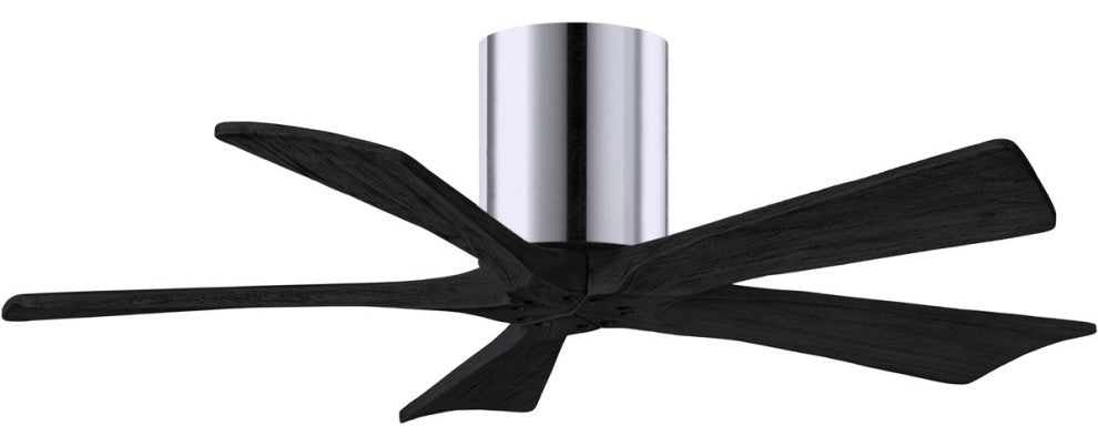 Matthews Fan, Irene-5H Ceiling Fan, Polished Chrome, 42", Matte Black