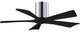 Matthews Fan, Irene-5H Ceiling Fan, Polished Chrome, 42", Matte Black