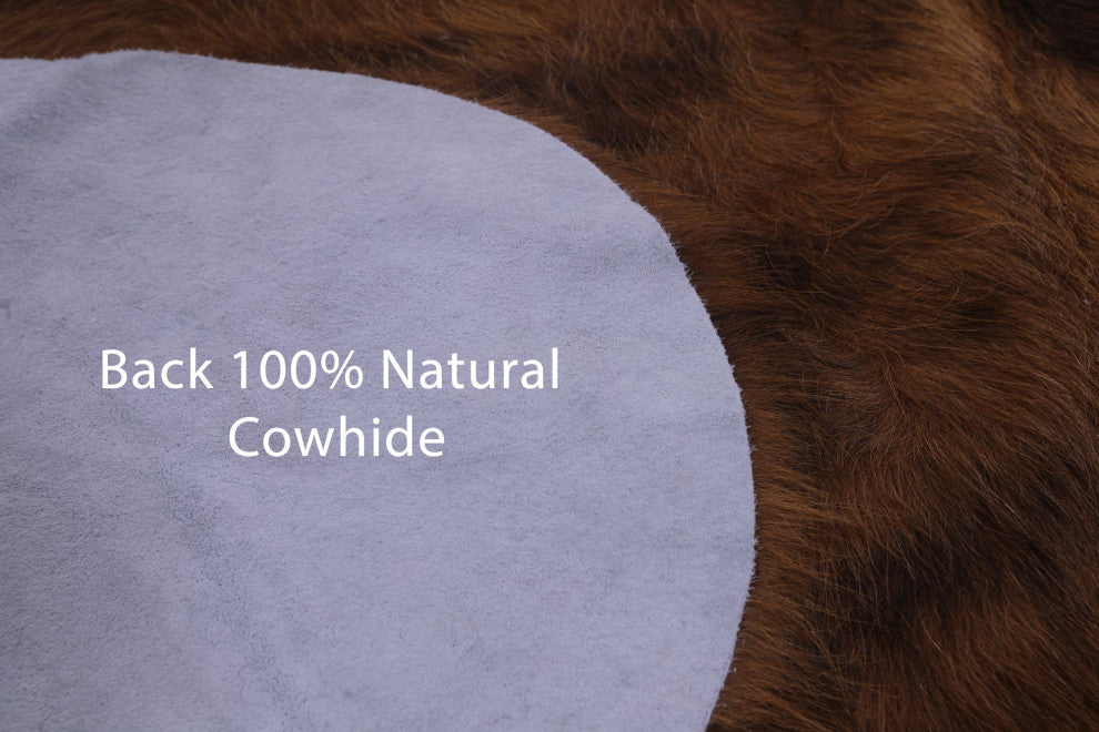 6' 2" X 5' 2" Natural Cowhide Rug C2318