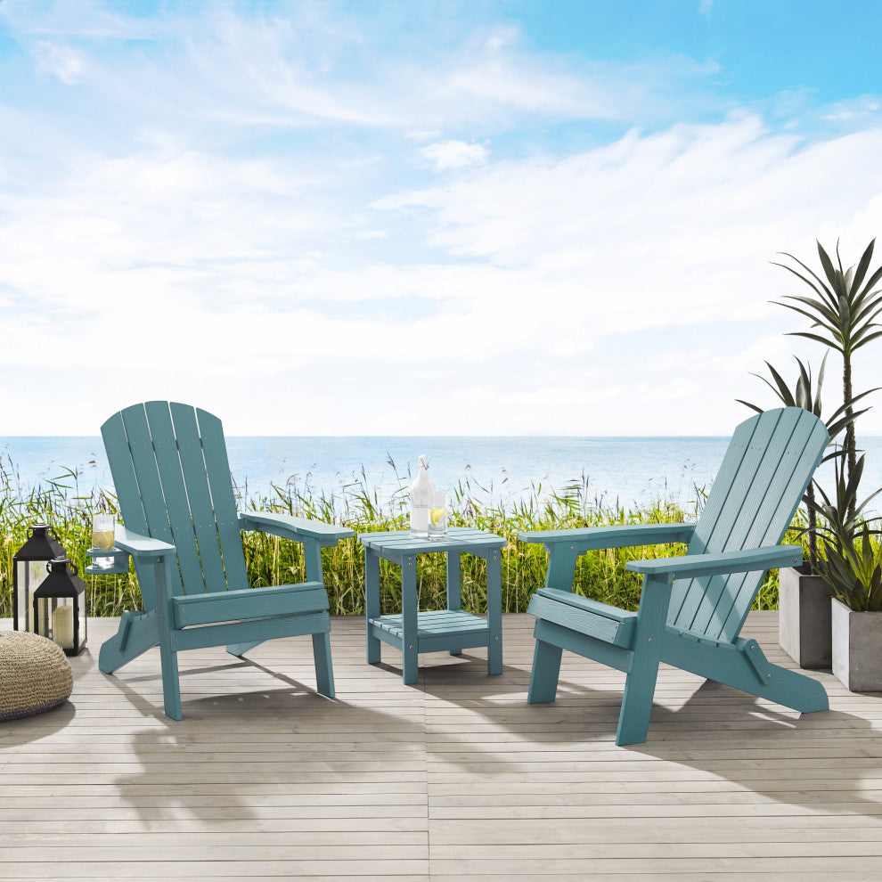 Inspired Home Colston Outdoor Chair, Weather Resistant, Aqua