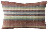 Plutus Multi-Color Lanes Stripe Luxury Throw Pillow, 24"x24"