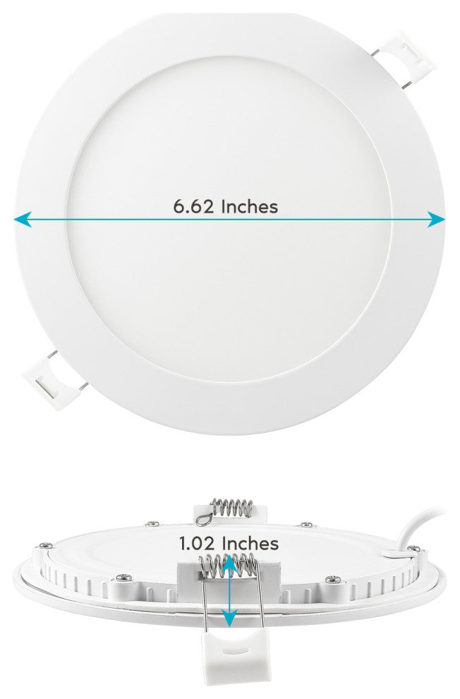 Luxrite 6" Ultra Thin LED Recessed Light 5 Color Selectable 4 Pack