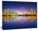 Singapore Skyline and Blue Sky, Cityscape Canvas Art Print, 20"x12"