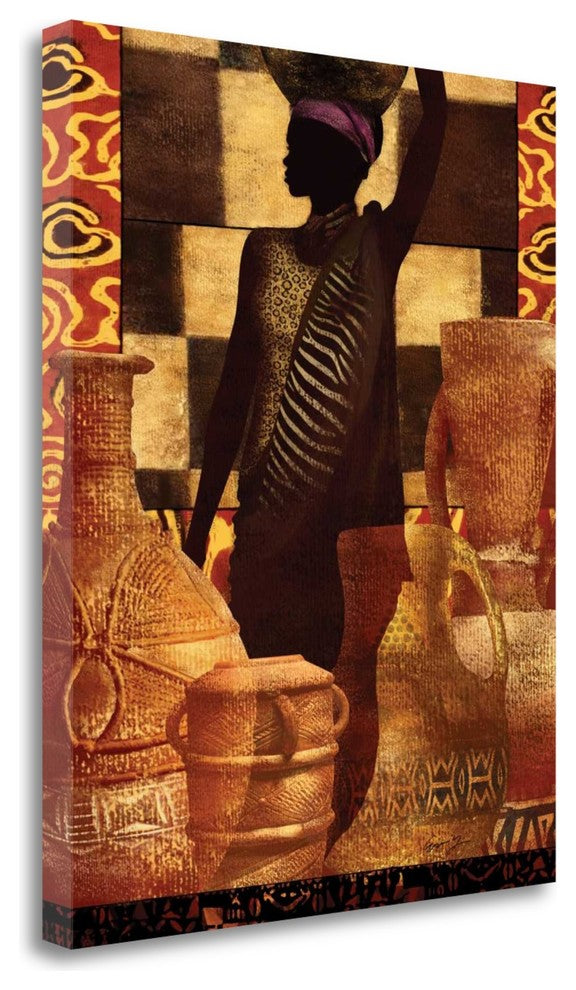 "African Traditions II" By Eric Yang, Giclee Print on Gallery Wrap Canvas