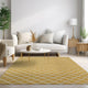 Indoor/Outdoor York YO1 Gold Machine Washable 3' x 5' Rug