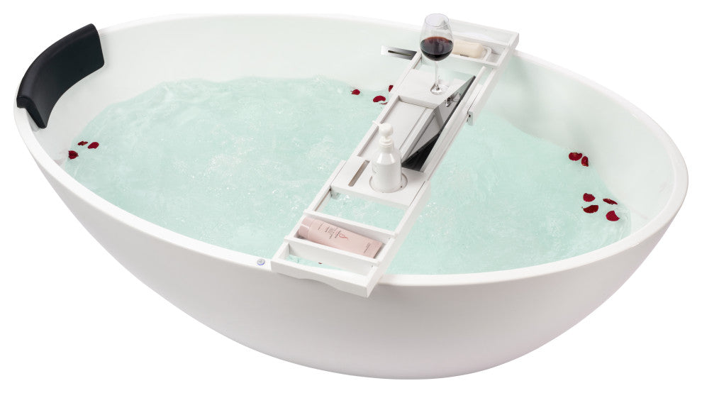 69" X 40" Acrylic Freestanding Soaking Bathtub With Air Bath System